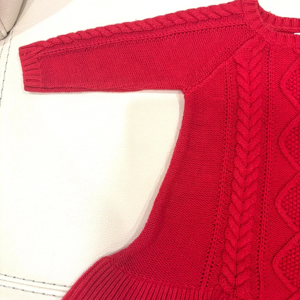 GAP Toddler Girl CableKnit Red Dress 18-24 months